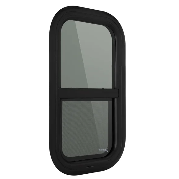 RecPro RV Teardrop Window 12" W x 22" H with Trim Kit Single Pack
