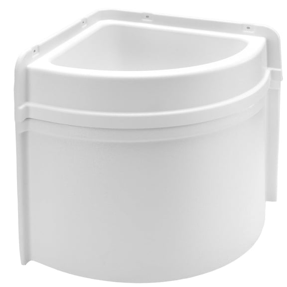 RecPro RV White Corner Sink & Skirt Combo 11x11 for Shower Surround | ABS Plastic | 1 1/2" Drain | Easy Installation | For RVs, Campers, Trailers Bathroom