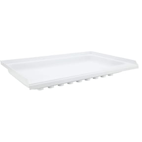 RecPro RV White Shower Pan | 36" x 24" x 5" | RV Shower Base | Camper Shower Pan | Left Drain