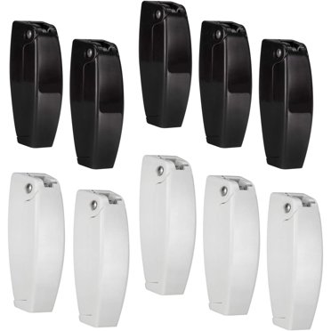 RecPro Black Rounded Baggage Door Catch – RV Compartment Hardware Clip, 1 Pack