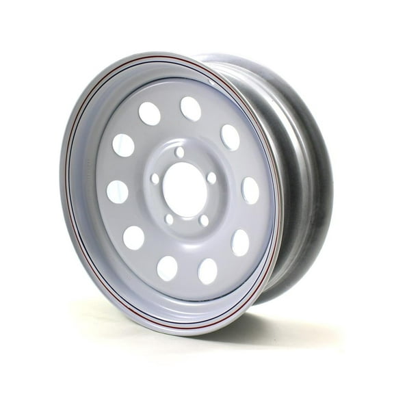 RecStuff Mod 15X5 Five Bolt on 4-1/2" White Trailer Wheel