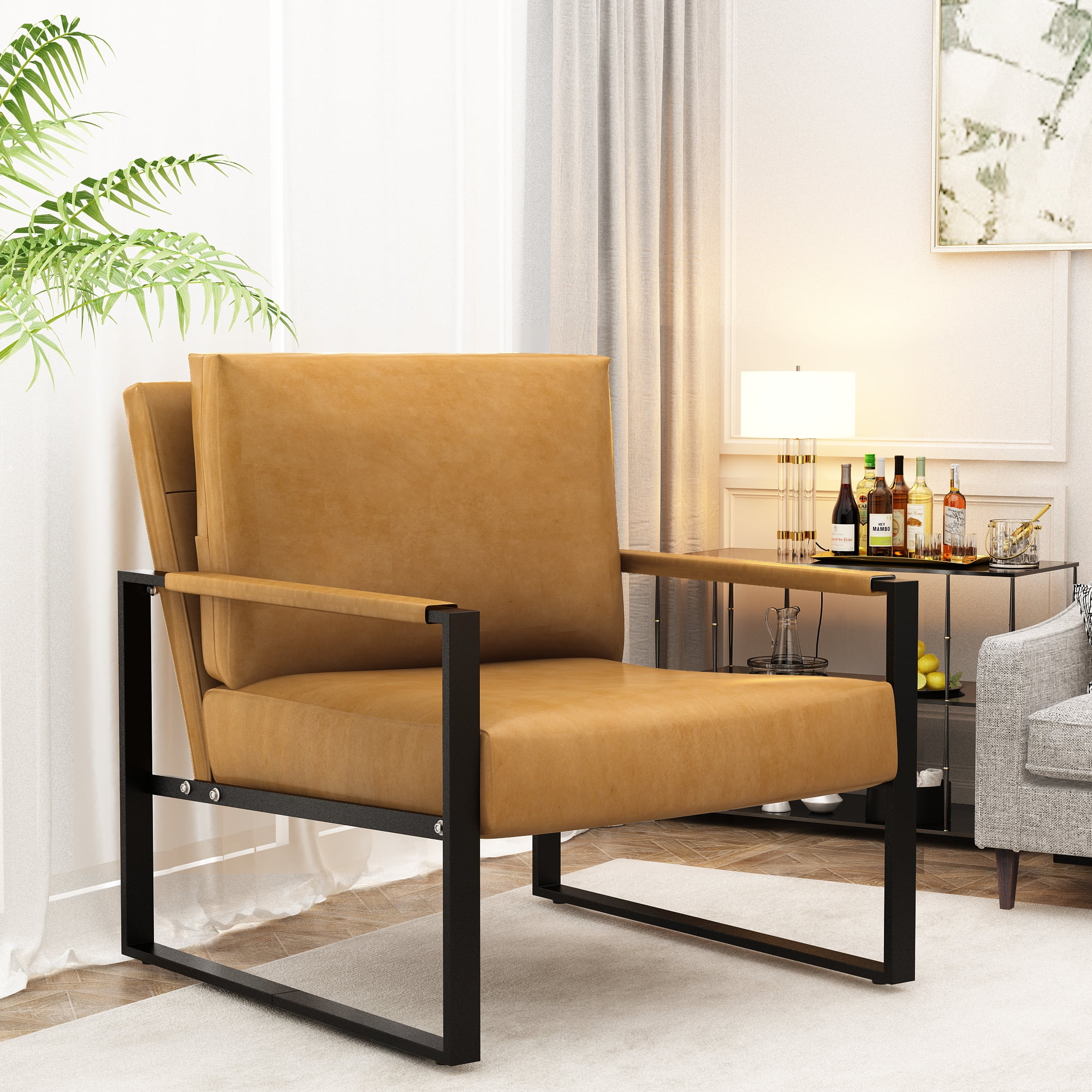 Recaceik Accent Chairs, Mid-Century Modern Living Room Chair Single ...