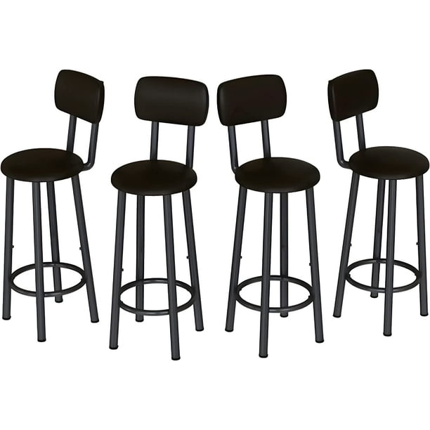 Recaceik Bar Stools Set of 4 Tall Bar Stools Bar Height Stools PU