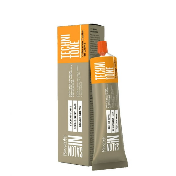 Recamier Professional Salon In Techni-Tone Permanent Hair Color Crème, 2.1 oz, 7.11 Medium Ash Deep Blonde