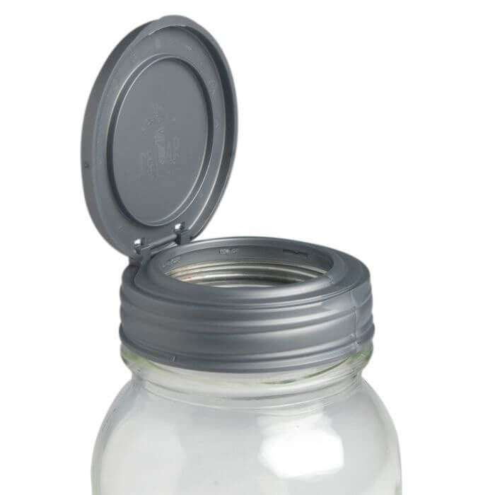 Aquanation - White Plastic Lids for 1 Gallon Wide Mouth Glass Jars - Fits 110mm Opening (110-400) - Caps Lined with PE Foam Food Grade