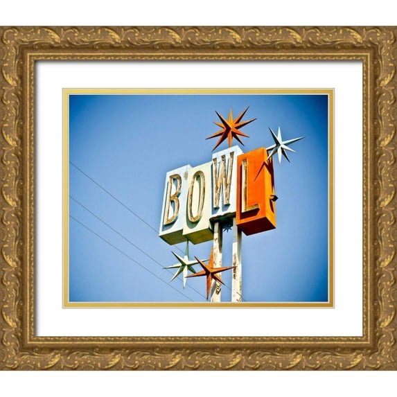 Recapturist 32x26 Gold Ornate Wood Framed with Double Matting Museum Art Print Titled - Vintage Bowl III