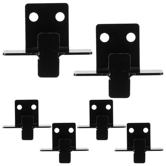 Greenadscape Black Metal Mirror Holder Clips for Wall Display, 6 Pieces, 1.97 x 1.57 x 0.71 Inches