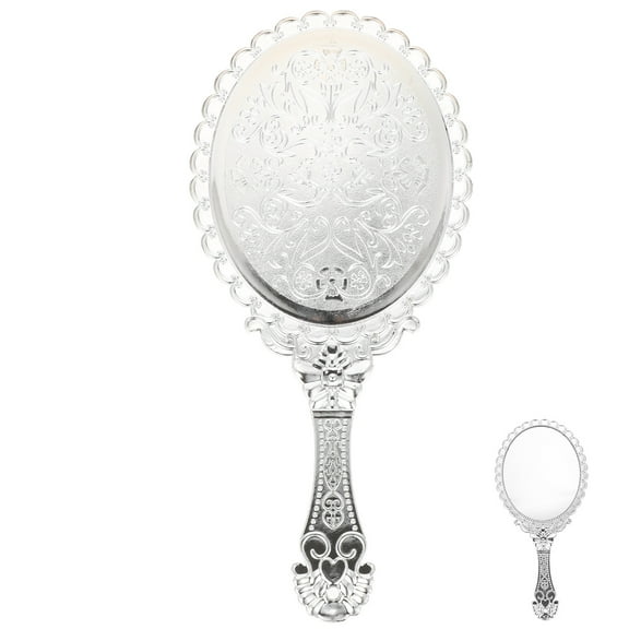 Recardis Handheld Mirror Hand Held Mirror with Handle Portable Travel Mirror Vintage Makeup Mirror