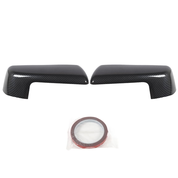 Carbon Fiber Style Left Right Outer Rearview Mirror Cap Replacement Top Half Cover for 1500 2500 3500