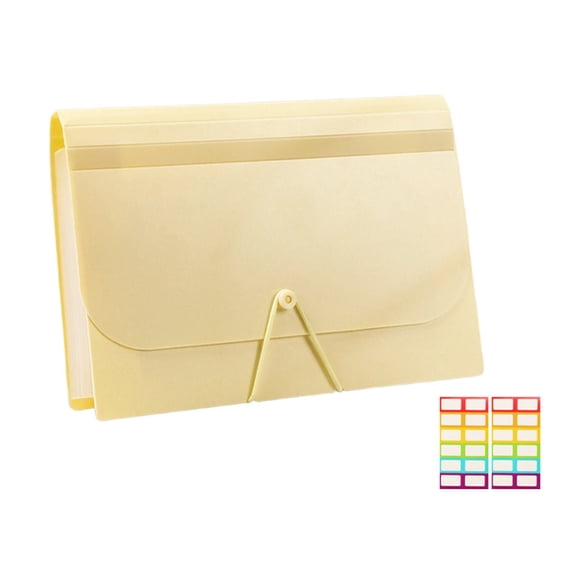 Receipt Holder, 13 Pockets Receipt Organizer, Small Accordion File Organizer, Expanding File Folder, Portable Folder for Cards, Ticket, File, Check Cards, Bill, Business, Coupons, Beige