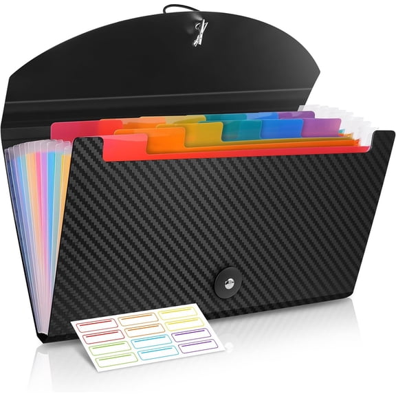 Receipt Organizer 13 Pockets Receipt Holder Small Accordion File Organizer Expanding File Folder Large Capacity Cards Ticket File Check Cards Bill Business Coupons Storage Case
