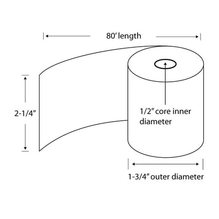 Receipt Paper Rolls 2 1/4" x 80' Alliance Thermal, 50 roll | case, white BPA Free