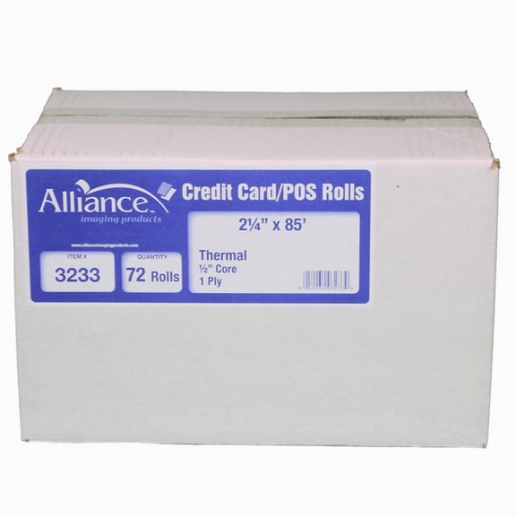 Alliance Thermal Receipt Paper Rolls, BPA Free, 2  x 85, 72 Count