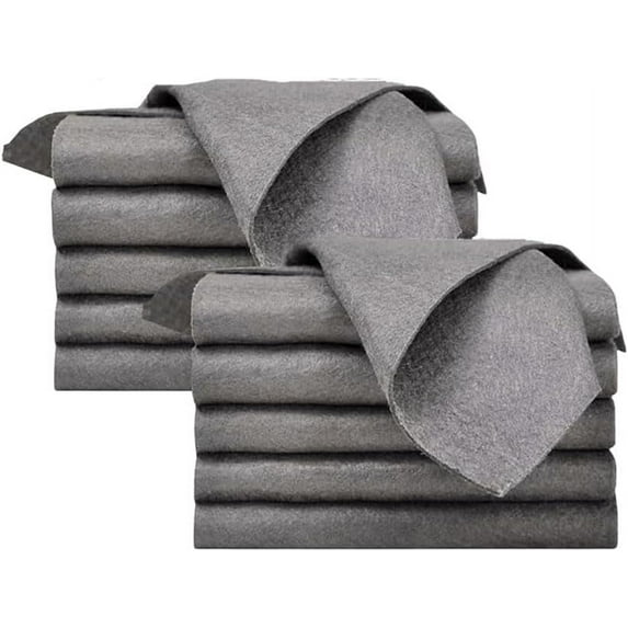 Receiptm Thickened Magic Cleaning Cloth, Receipt Magic Cleaning Cloth, Magic Streak Free Miracle Cleaning Cloth, Magic Microfiber Cleaning Cloth, Lint Free Cloth for Home,Window (Gray-10