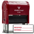 thumbnail image 1 of Received Entered Self Inking Rubber Stamp (Red Ink) - Q-200, 1 of 1