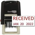 thumbnail image 1 of Received - ExcelMark Self-Inking Rubber Date Stamp - Compact Size - Red Ink, 1 of 5
