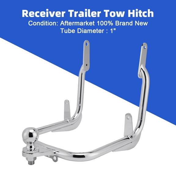 Receiver Trailer Tow Hitch fit for Touring Electra Street Glide FLHX 2009-2023 Silver