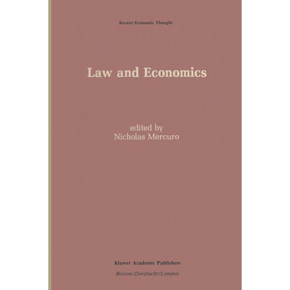 Recent Economic Thought Law and Economics, Book 19, (Paperback)