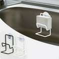 thumbnail image 1 of Recent Order! Sponge Holder Kitchen Sink Organizer Rack, Suction Cup Drain Rack for Storage Soap Sponge Rag Sink Plugs Punch-Free Drain Rack for Kitchen Sink Storage Sponge Corner Liquidation Pallets, 1 of 7
