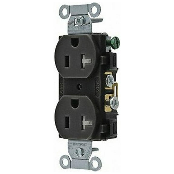 Bryant Receptacle,Black,20A,Nylon,Side Winning CRS20BLKTR