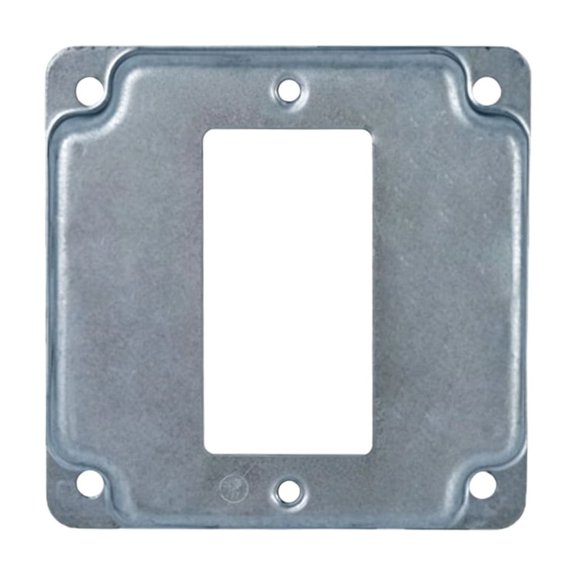 Receptacle Electrical Box Cover 4x4Inch Electrical Enclosures Covers Square Metal Box Panel for Easy Screw Installation