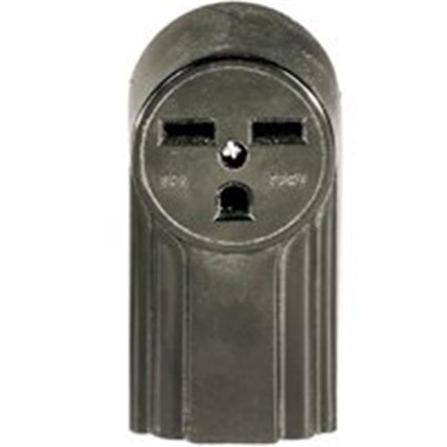 Black Heavy Duty 30-Amp 240-Volt Surface Mount Power Receptacle