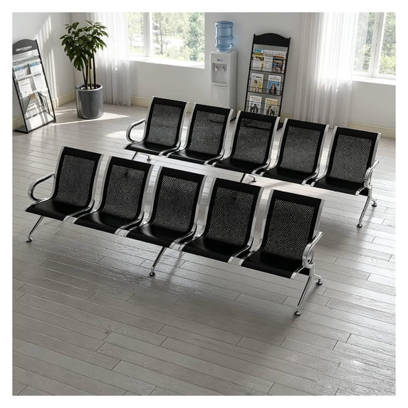 Reception Chair with Arms, 5-Seat*2 Connect Waiting Room for Office ...