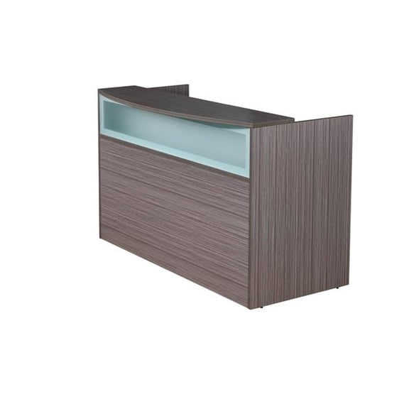 Reception Desk - Driftwood - 71in. x 41.5in. - Modern Design