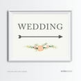 thumbnail image 1 of Reception Floral Roses Wedding Party Directional Signs, Double-Sided, 1 of 2