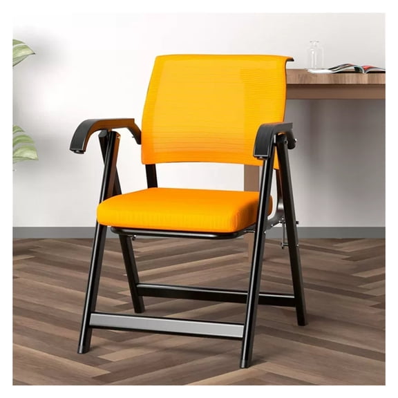 Reception Stack Chairs with Lumbar Support and Mid Back,Folding Office Training Chair Stackable Ergonomic Mesh Guest Chair for Meeting,Classroom,Reception