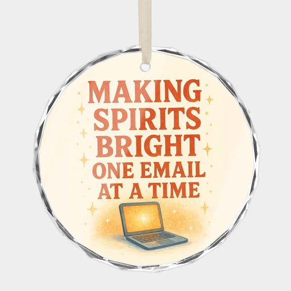 Receptionist Secretary Employee Quote Phrase Appreciation Gift 3" Crystal Glass Christmas Ornament Message Greeting, Wish, Thank You, or Congratulations Keepsake Gift