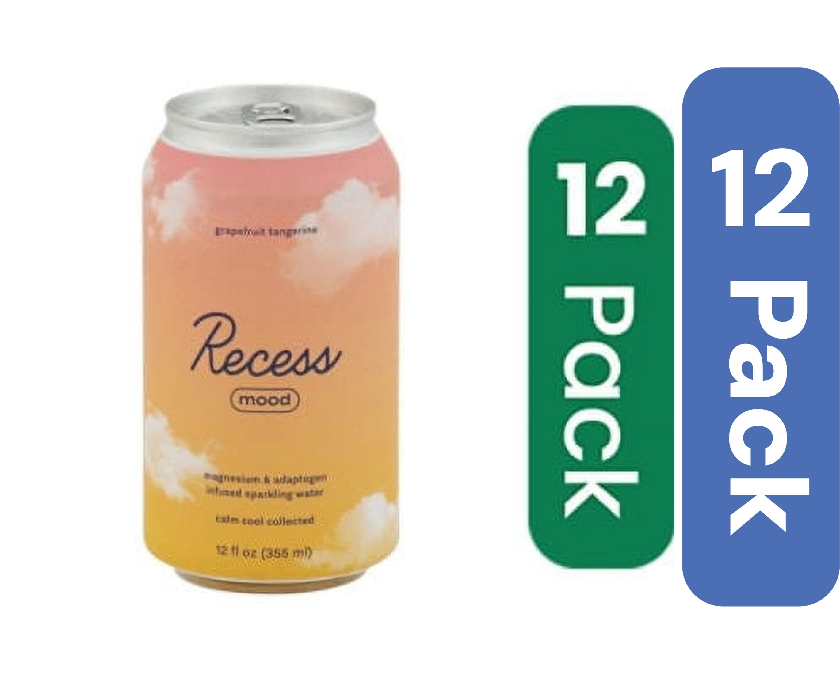 Recess Sparkling Water Grapefruit Tangerine 12 fl oz (Pack Of 12)