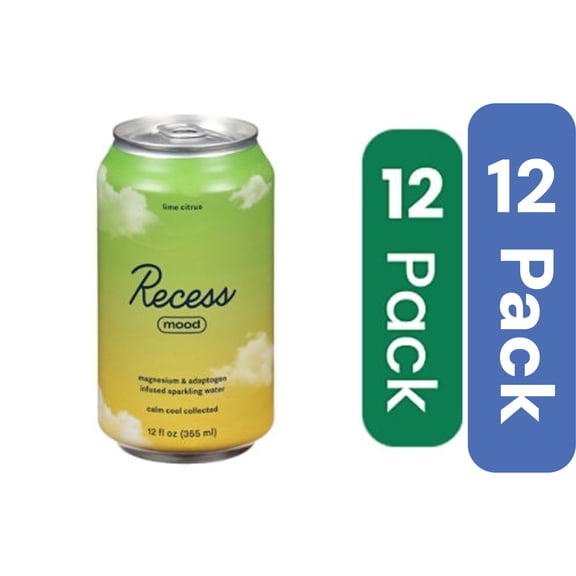 Recess Sparkling Water Lime Citrus 12 fl oz (Pack Of 12)