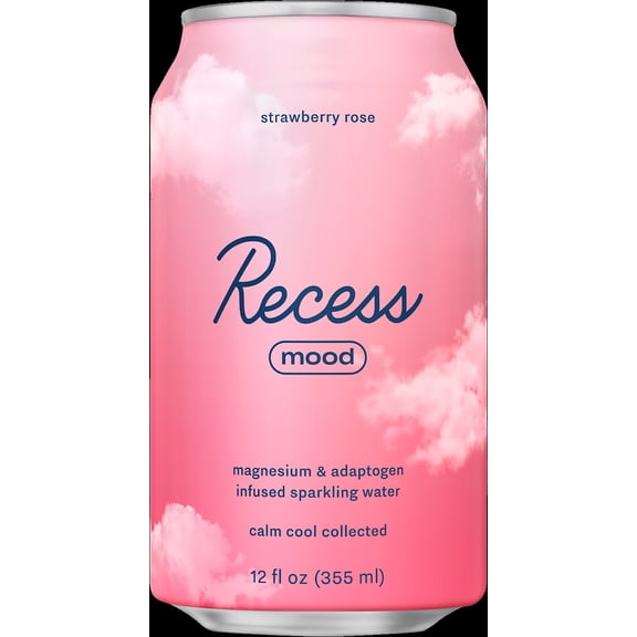 Recess Infused Strawberry Rose Sparkling Water 12 fl oz