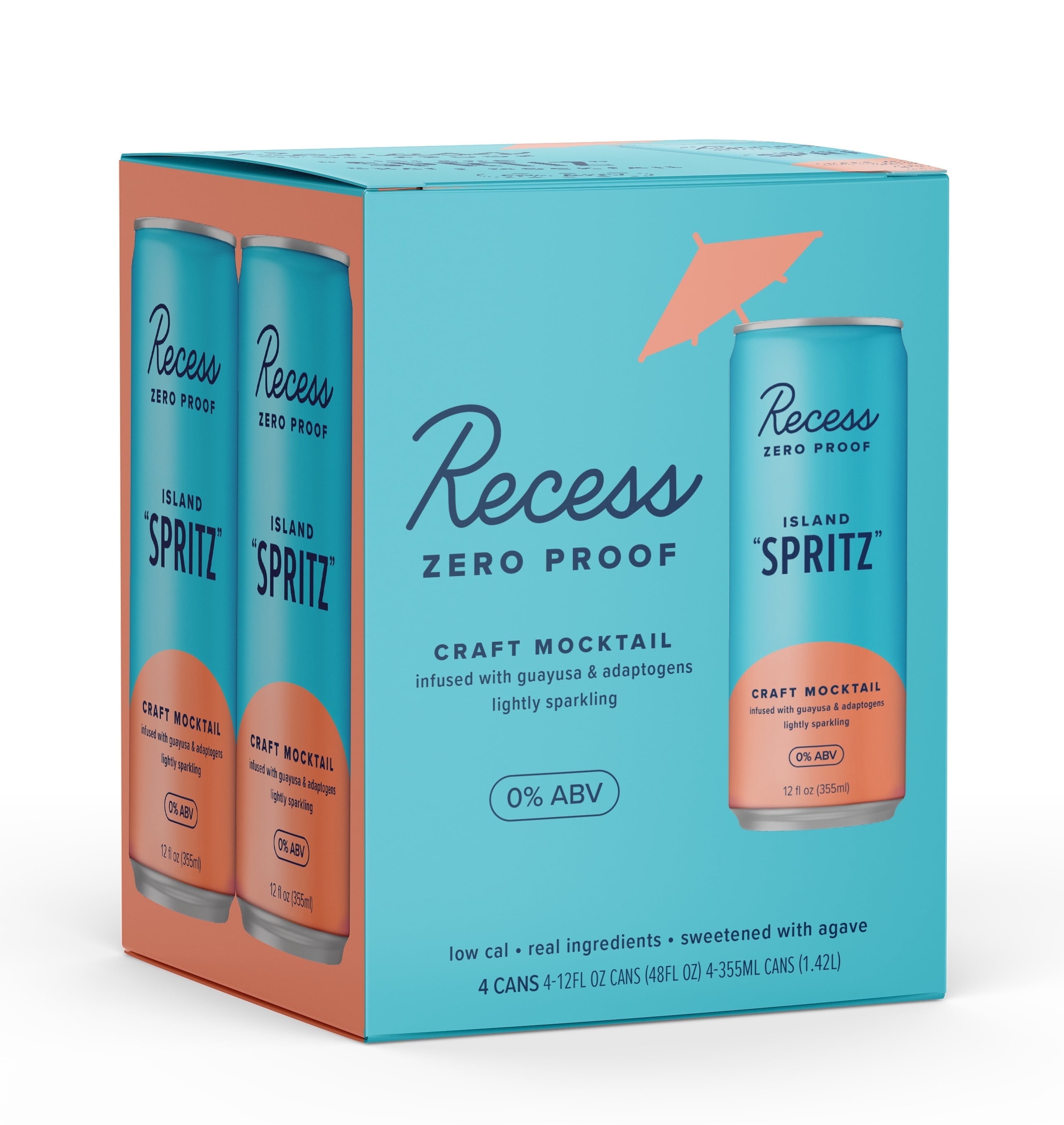 Recess Zero Proof Craft Mocktail, Island Spritz, 12 fl oz Aluminum