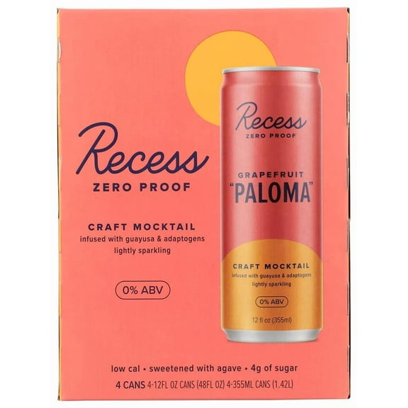 Recess Grapefruit Craft Mocktail 4 - 12 fl oz Cans