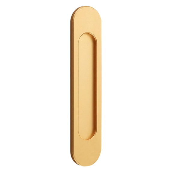 Recessed Finger Flush Pulls with Edge Pull -Sliding Closet Door Handles Hardware Suitable for Pocket Door,Closet Door,Sliding Doors, Barn Door Handle, Easy to Use, 1Pc, Multicolor(Gold,7.1x1.5")