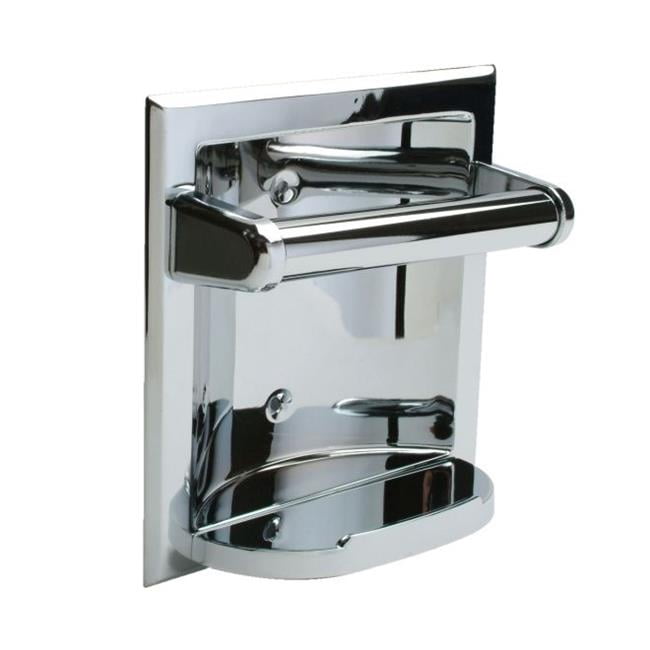 Recessed Fixtures Shallow Recessed Soap Holder & Grab, Bright Chrome ...