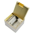 thumbnail image 1 of Recessed Floor Electrical Outlet Kit, 5.11x5.11x3.31in Hidden Floor Socket Cover Box, Concealable Handle, Wiring Holes, Rust-Proof, Fireproof, Gold, 1 of 9