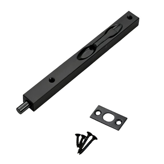Recessed Flush Door Hardware 304 Stainless Steel Concealed Bolt Latch with Finger Pull Slot for Kitchen Entry Panels