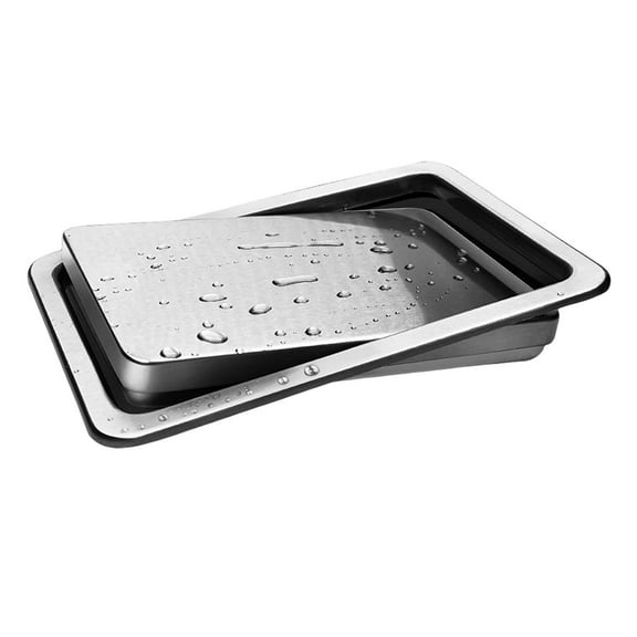 Recessed Garbage Cover Recessed Countertop Swing Flap Hinged Lid Stainless Steel Rectangle