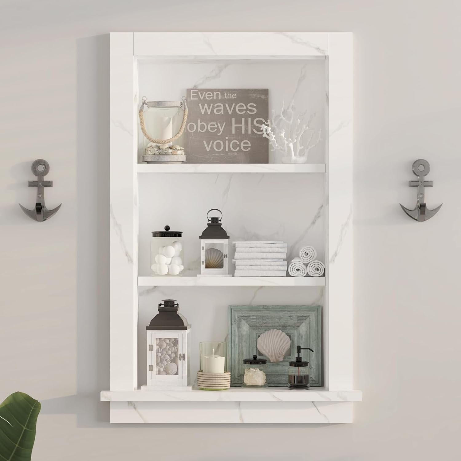 Recessed Medicine Cabinet,14x24 Bathroom Cabinet with Storage,3-Tier in Wall Shower Niche ...