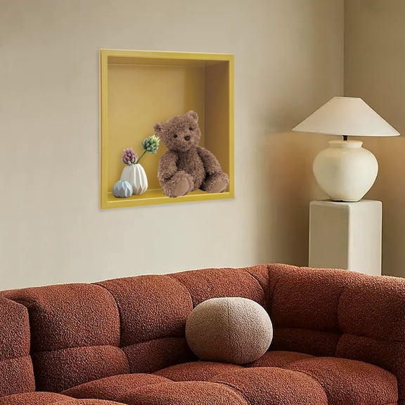 Recessed Niche Storage Stainless Square Niche Shelf Waterproof 220.5lbs Gold