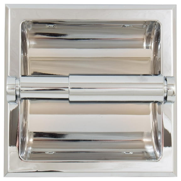 Recessed Paper Holder, Polished Chrome by Stone Harbor Hardware