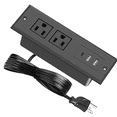 thumbnail image 1 of Recessed Power Strip, Flush Mounted Drawer Outlet with USB-C USB-A Ports, Recessed Outlet for Conference Rooms, Office Tables, Furniture, with 1.5M/4.92FT Cord, 1 of 12