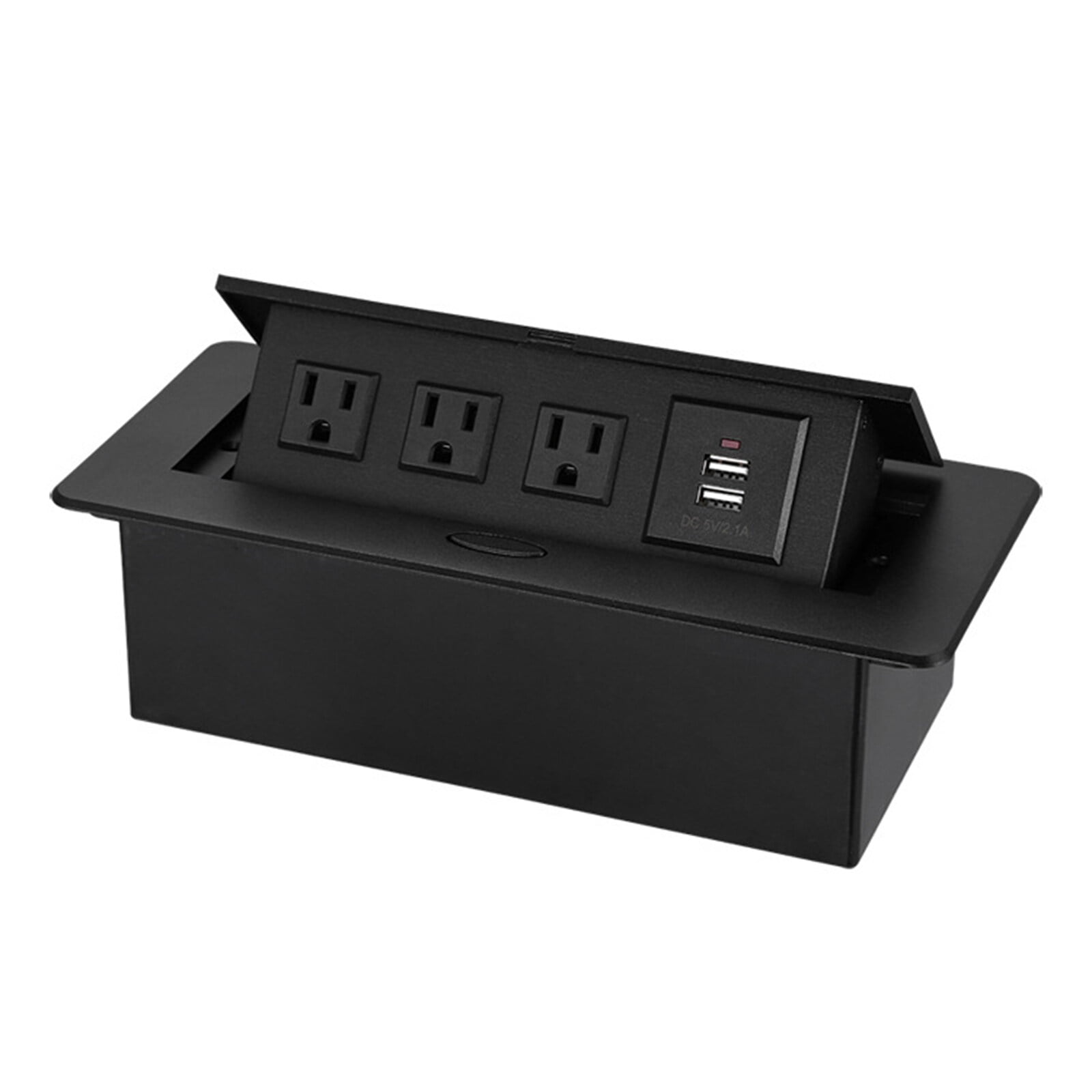 Recessed Power Strip w/USB C, Furniture Recessed Outlet, Table Power