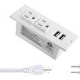 thumbnail image 1 of Recessed Power Strip with  Mountable Power Strip with  2 Power Outlets 2  Hub Built in Desk Table Coneference Sofa Cabinet Drawer, 1 of 7