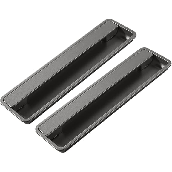 Recessed Pulls ,Sliding Door Handle, 2 pcs Rectangular Recessed Flush Handles Sliding Door Handle Recessed Finger Pull Handles Flush Pull Handle for Sliding Door, Cupboard, Drawer, Cabinet Black (Smal