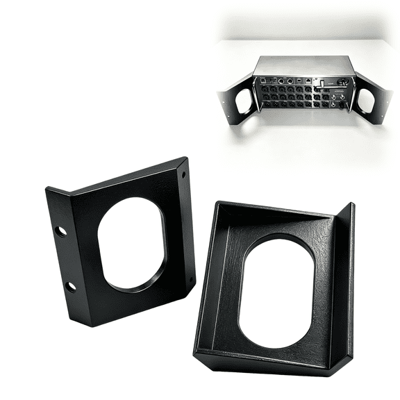 Recessed Rack Ears for Behringer XR16 XR18 SD18 & for Midas MR16 MR18 Digital Mixers, Space Saving Mount Brackets for Studio Rack Setup
