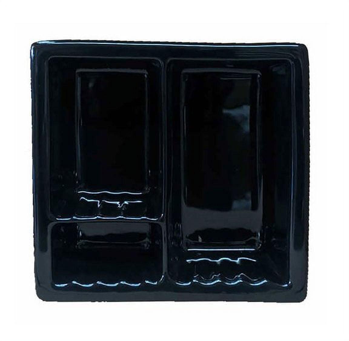 Recessed Black Enameled Soap Holder